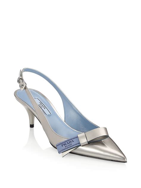 prada slingback heels silver|prada slingback shoes nordstrom.